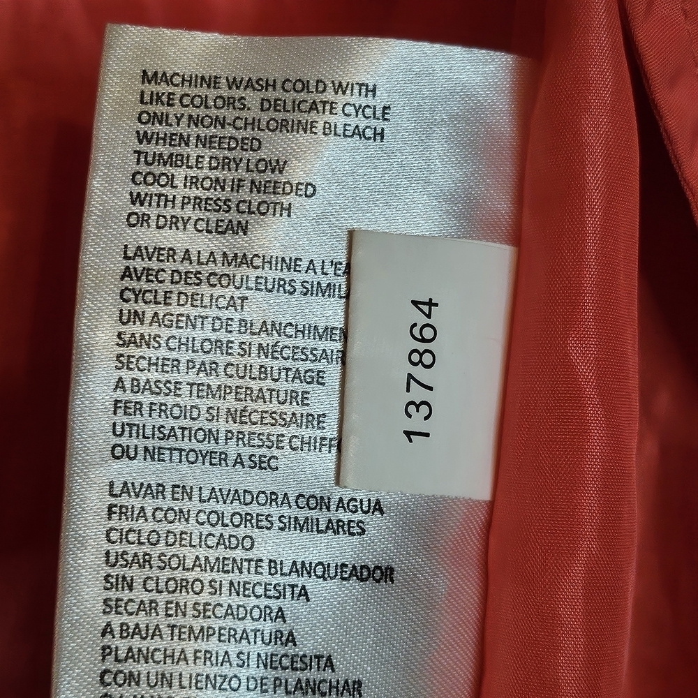 Michael Kors Coral Windbreaker Jacket Full Zip Gold Accents Wmns Extra Small - Picture 9 of 15